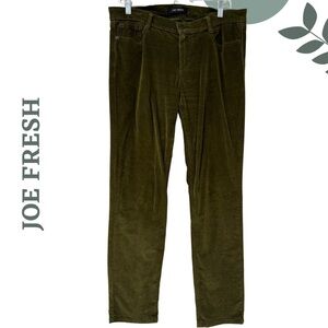 🛍️3/$40 Joe Fresh Slim Fit Corduroy Pants – Olive Green (Size 10 / 30)